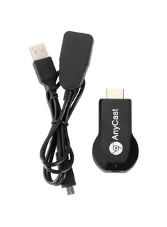 Buy WiFi Display Dongle Reciever With 2-In-1 Cable Black/Silver in Saudi Arabia