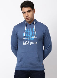 Buy Stylish Comfortable Hoodie Aqua Blue in UAE