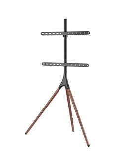 Buy Artistic Easel Studio TV Stand With Walnut Tripod Base Black in Saudi Arabia