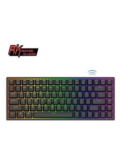 Buy RK84 Wireless Bluetooth/2.4Ghz 80% RGB Mechanical Gaming Keyboard, Three Modes Connectable Keyboard with Hot-Swappable Tactile Blue Switch in UAE