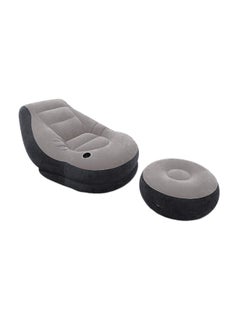 Buy Ultra Lounge Inflatable Chair Grey/Black 102x137x79cm in UAE