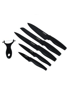 Buy 6-Piece Non Stick Knife Set Black in Saudi Arabia