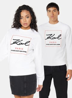 Buy Unisex Sweatshirt White in Saudi Arabia