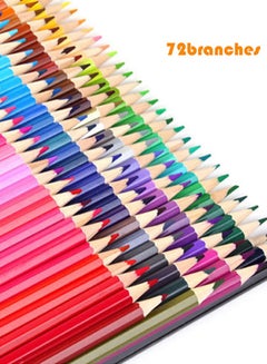 اشتري أقلام رسم خشبية بألوان زيتية مكونة من 72 لوناً متعدد الألوان في السعودية