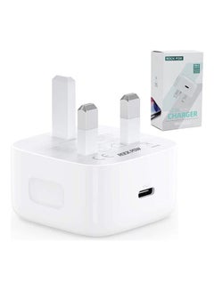 Buy 20W Type C Fast Charger Plug PD Power Delivery Wall Adapter Compatible with iPhone 12 Pro Max/12 Mini/SE 2020/11/XS/XR/X/8,iPad Air 4,Galaxy S21 Ultra/S21/S20 FE,Pixel 5 White in UAE