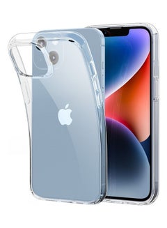 Buy Apple iPhone 14 Case Clear Soft Flexible TPU Anti-Shock Slim Transparent Back Cover 6.1 Inch Clear in Saudi Arabia