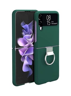 Buy Samsung Galaxy Z Flip 4 Case with Ring Holder Metal Finger Grip Bracket Folding Cover Compatible with Galaxy Z Flip4 6.7 inch Green in UAE