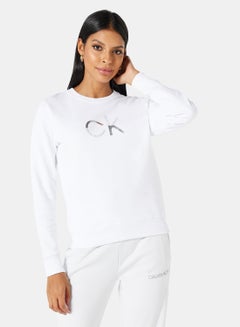 Buy Ombre Diamante Sweatshirt White in UAE