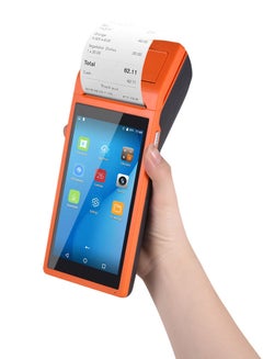 Buy Handheld PDA POS Terminal Wireless Receipt Printer 21.5x8.6x5.3cm Orange in Saudi Arabia