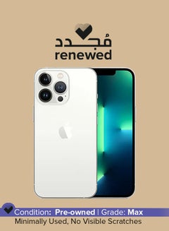 Buy Renewed - iPhone 13 Pro 256GB Silver 5G With Facetime - International Version in UAE