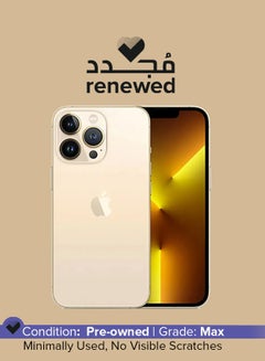 Buy Renewed - iPhone 13 Pro Max 256GB Gold 5G With Facetime - International Version in UAE