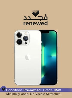 Buy Renewed - iPhone 13 Pro Max 128GB Silver 5G With Facetime - International Version in UAE