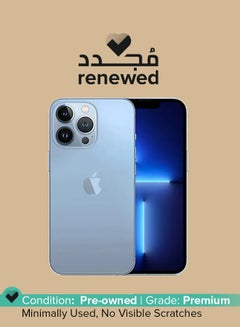 اشتري Renewed - iPhone 13 Pro 256GB Sierra Blue 5G With Facetime - International Version في الامارات