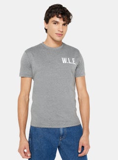 Buy Eco-Friendly Logo Essential Crew T-Shirt Dark Grey Marl in Saudi Arabia