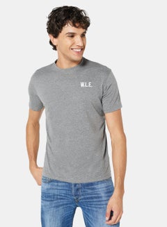 Buy Eco-Friendly Logo Essential Crew T-Shirt Dark Grey Marl in Saudi Arabia