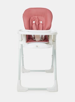 Buy Ultra Compact Baby Feeding High Chair Lightweight And Foldable With Multiple Recline Modes Suitable For Babies For 6 Months To 3 Years white/wine red in UAE