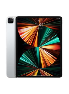 اشتري iPad Pro 2021 (5th Generation) 12.9-inch M1 Chip 128GB Wi-Fi Silver with Facetime - Middle East Version في السعودية