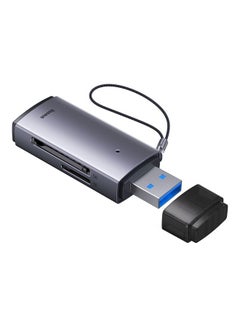 Buy SD Card Reader Portable USB 3.0 Dual Slot Flash Memory Card Adapter Hub for SD, TF, Micro SD, SDXC, SDHC, MMC, RS-MMC, Micro SDXC, Micro SDHC, UHS-I for Mac, PC, Windows, Linux, Chrome, Laptop Grey in UAE