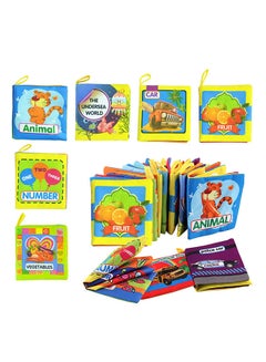 Buy 6-Piece Washable And Durable Fabric Soft Cloth Book Early Education Development Toy - Assorted in Saudi Arabia