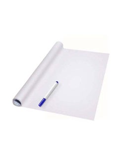 اشتري Thickened Waterproof Removable Dry Erase Self-Adhesive Whiteboard Sticker White في السعودية