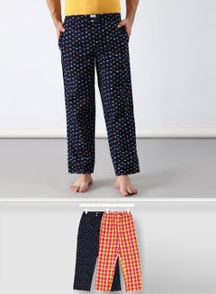 Buy 2 Pack Lounge Pants Sets Blue/Orange in Saudi Arabia