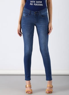 Buy Casual Skinny Fit Jeans Light Blue in Saudi Arabia