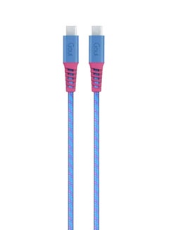 Buy Type C To Type C Charging Cable Blue/Pink in UAE