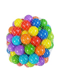 Buy 50-Piece Pit Play Balls And Net Bag Set 7x7x7cm in Saudi Arabia