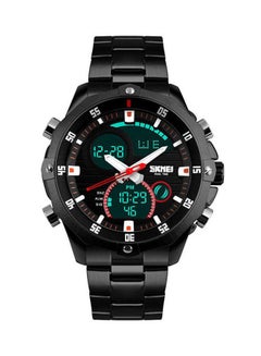 Buy Men's Water Resistant Stainless Steel Analog & Digital Watch WT-SK-1146-B - 49 mm - Black in Egypt