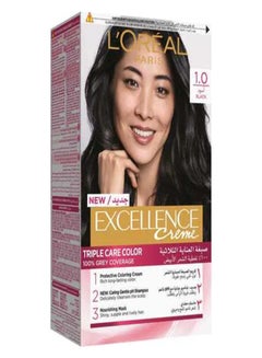 Buy Excellence Creme Triple Care Color 1 Black 192ml in Saudi Arabia