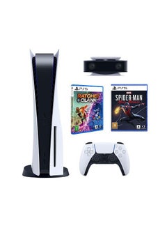 Buy PlayStation 5 Console (Disc Version) With PS5 HD Camera , Ratchet And Clank And Spider-Man: Miles Morales in Saudi Arabia
