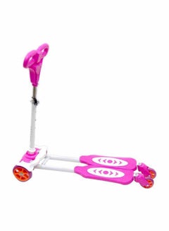 Buy 4-Wheel Scooter With Both Leg Support In Pink/White For Kids Fun Playtime in Saudi Arabia