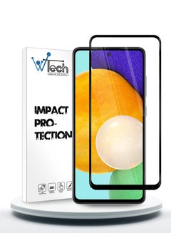 Buy Tempered Glass Screen Protector For Samsung Galaxy A52 Black/Clear in Saudi Arabia