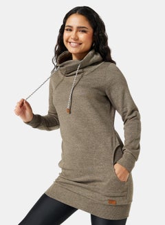 Buy Essential Longline Hoodie Green in UAE