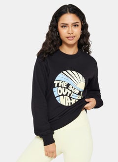 Buy Graphic Printed Sweatshirt Black in UAE