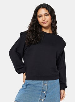 Buy Round Neck Sweatshirt Black in UAE