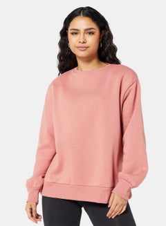 Buy Long Sleeve Sweatshirt Dusty Pink in UAE