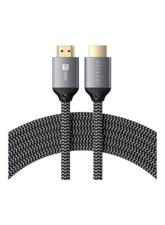 Buy 8K Ultra High Speed HDMI Cable 2M Braided Nylon 24K Gold Plated Connector Black in UAE