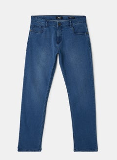 Buy Regular Fit Jeans Blue in Saudi Arabia