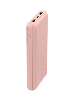 Buy BoostCharge 20000mAh Power Bank - Fast Charge 3 Ports USB-C 1x, USB-A 2x For Apple iPhone 15/14/13/12/11 Series And Earlier Models, iPad Pro/Air/Mini, Airpods And Other USB-C Devices Rose Gold in Saudi Arabia