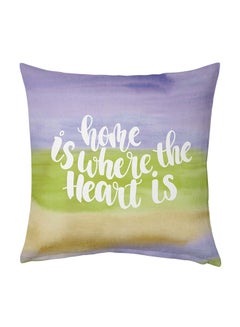 اشتري Dreamz Quote Print Filled Cushion 100% Polyester Home Decor Lightweight Square Throw Pillow For Sofas Couches Beds Multicolour 65x65cm في الامارات