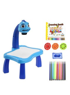 Buy Frozen Desk And Projector Painting Drawing Set Blue/White in Egypt