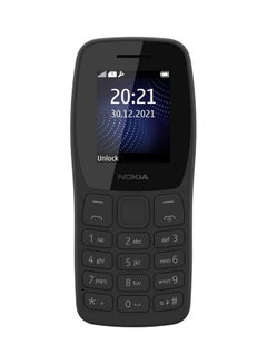 اشتري 105 ( 2022 ) Daul SIM Black 4MB RAM Keypad Mobile Phone with Wireless FM Radio في الامارات