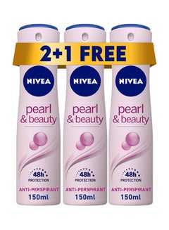 Buy Pearl And Beauty Deodorant 150ml Pack of 3 3x150ml in Saudi Arabia