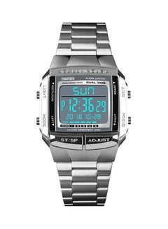 Buy Men's Stainless Steel Analog & Digital Watch 1381 - 35 mm - Silver in UAE