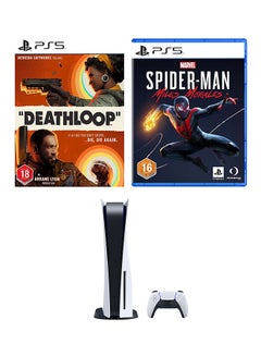 Buy PlayStation 5 Console With 2 Games (Deathloop & Spider-Man: Miles Morales ) in Saudi Arabia