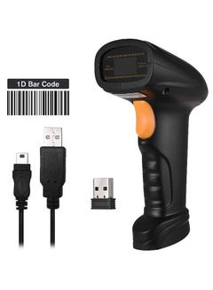 Buy 2-In-1 2.4G 1D Handheld Barcode Scanner Black/Orange in Saudi Arabia