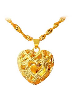 Buy 24 Karat Gold Heart Shape Pendant Necklace in UAE
