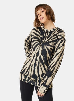 Buy Tie Dye Oversized Sweatshirt Black in Saudi Arabia