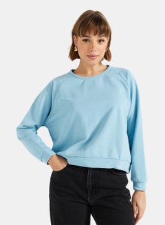 Buy Plain Sweatshirt Blue in UAE